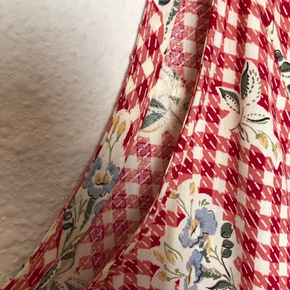 Vintage cottagecore sleeveless V neck 100% rayon midi dress Made in USA coastal - Picture 8 of 8